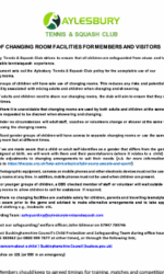 Changing Room Policy